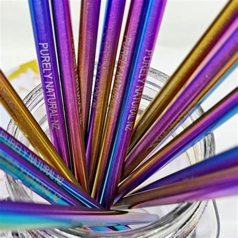 Rainbow Drinking Straws 2 Pack Straight Straws By Purely Natural Nz
