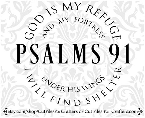 Psalm 91 Svg God Is My Refuge Christian Svg Etsy