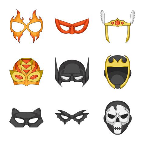 Super Hero Masks Set — Stock Vector © Gomolach 122809616