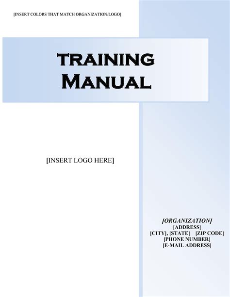Training Manual 40 Free Templates And Examples In Ms Word