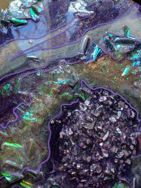 Shop for holographic wall art from the world's greatest living artists. Holographic Purple Abstract Resin Geode Painting, Fluid Painting Home Decor, Wall Art ...