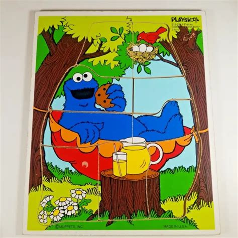 Playskool Puzzle Sesame Street Cookie Monster 315 29 And 315 22 Ernie