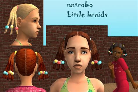 Mod The Sims New Meshlittle Braids For Child