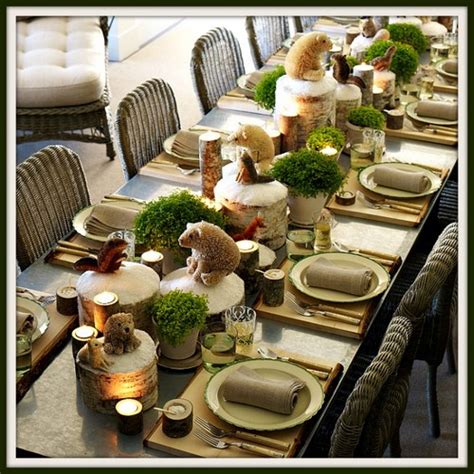 This table is set with keep the rest of the table sparsely decorated with fragrant evergreen boughs, modern dishes. Christmas Table Setting Trend 2016-2017: Greenery | Home ...