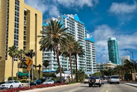 Streets Of Miami Florida Stock Image Colourbox