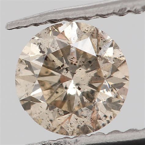 033 Ct Natural Loose Diamond Round Grey Color I2 Clarity 440 Etsy