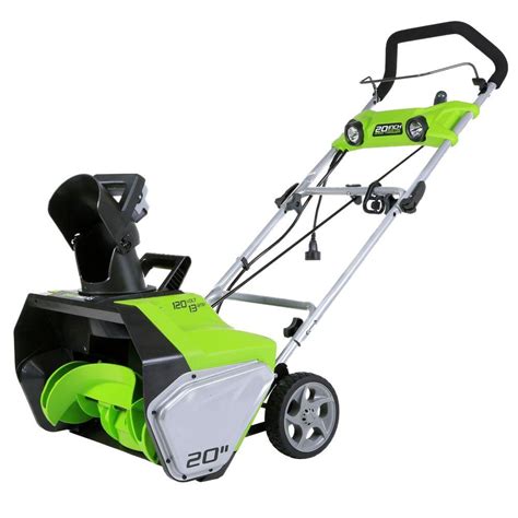 Greenworks 20 In 13 Amp Electric Snow Blower With Lights Gw2600202