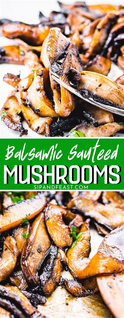 Balsamic Portobello Mushrooms - Tangy, Simple Side Dish - Sip and Feast ...