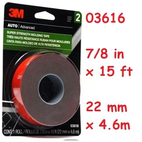 3m Auto Advanced Super Strength Molding Tape 03616 Shopee Philippines