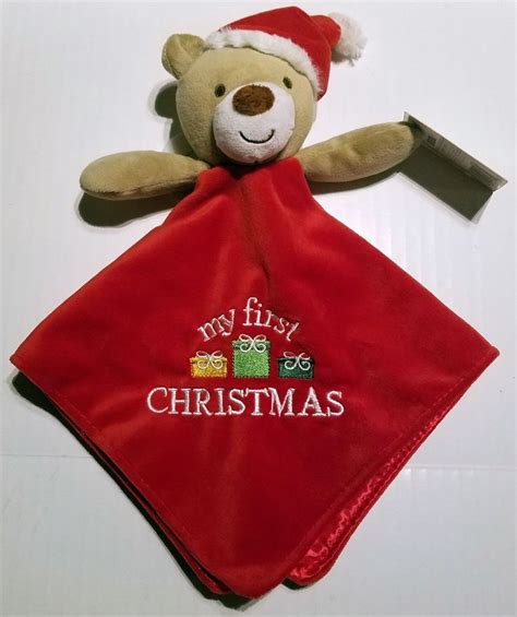 Wrap your bundle of joy in christmas reindeer baby blankets from zazzle! My First Christmas Baby Starters Security Blanket Lovey ...