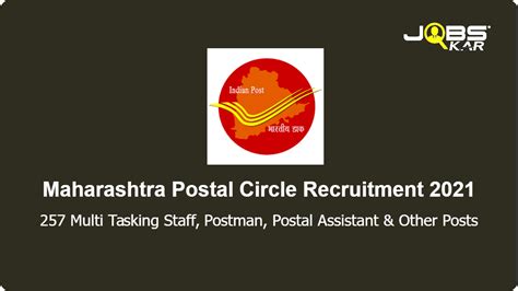 Maharashtra Postal Circle Recruitment Apply Online For Multi