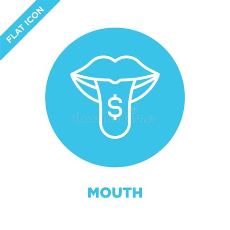 Mouth Icon Vector From Corruption Elements Collection Thin Line Mouth