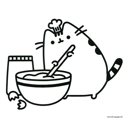 Check spelling or type a new query. Pusheen Cooking Like A Boss Coloring Pages Printable