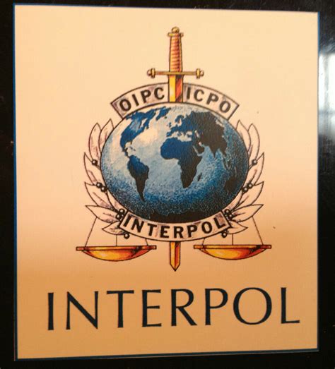 INTERPOL (POLICE) FRIDGE MAGNET(84mm x 75mm) + FREE MATCHING PHONE ...