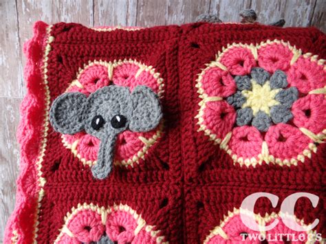 See each pattern and get great ideas for your next afghan, throw, or blanket project. Two Little C's: Elephant Square Free Pattern