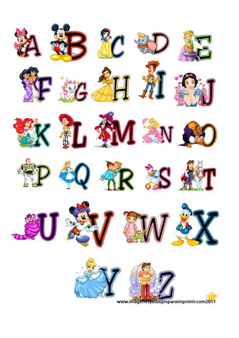 Abecedario Letras Disney Imagui 4ec