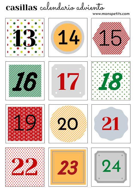 Calendario De Adviento Diy Con Imprimible Gratis Mons Petits