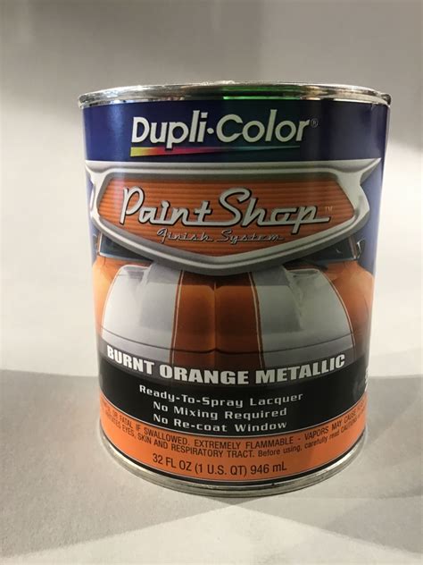 Paint Shop Finish System Burnt Orange Metallic Mica Store