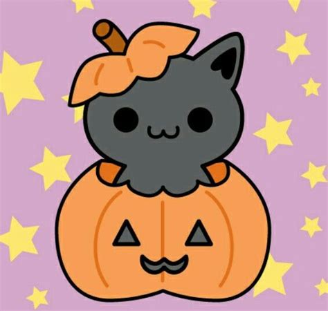 Kitty In Pumpkin Cute Halloween Drawings Halloween Drawings