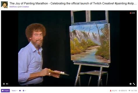 The Joy Of Painting Mit Bob Ross Eröffnet Twitch Creative Agentur