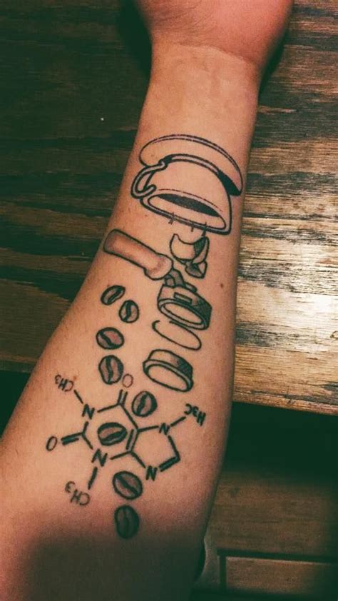 Shannon perry, the owner and artist at valentine's tattoo co. barista tatoo | Coffee tattoos, Tattoo cafe, Tattoos