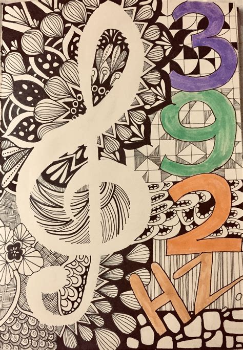 Focus on stripes at square one: #Zentangles #MusicTangles | Doodle notes, Doodles, Zentangle