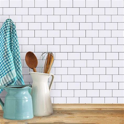 Hyfanstr Peel And Stick Wall Tiles Backsplash For Kitchen Self