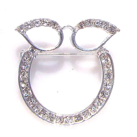 Crystals Metal Eyeglass Charm Eyeglasses Holder Pin Brooches Fashion