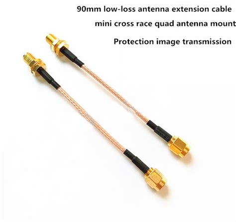 5 8g fpv antenna extension cable rp sma male to rp sma female antenna adapter 90mm pack of 2