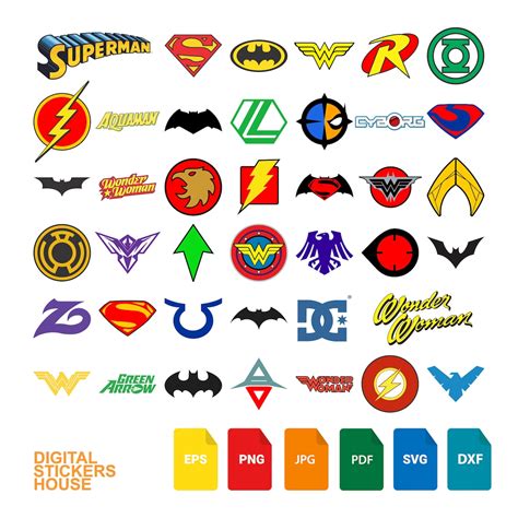 40 Dc Super Hero Logo Svg Clipart And Cricut Degigns Etsy
