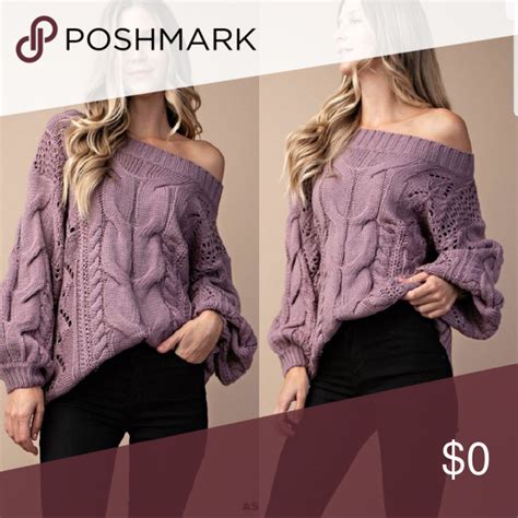 🍁coming Soon Off The Shoulder Sweater🍁 This Beautiful Purple Off The