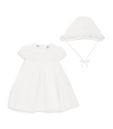 Sarah Louise Ivory Embroidered Dress And Bonnet 3 18 Months Harrods Uk