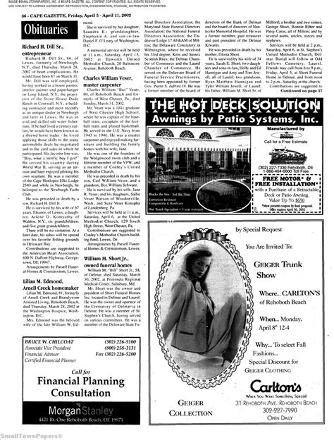 Cape Gazette April 5 2002 Page 36
