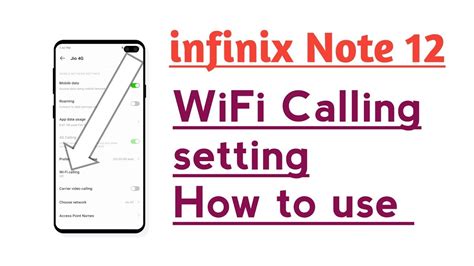 Infinix Note 12 Wifi Calling Setting How To Use Youtube