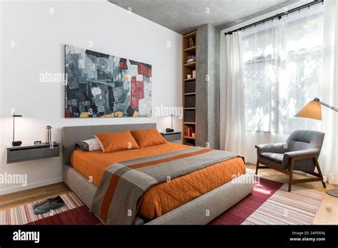 Modern Bedroom Interior Design Stock Photo Alamy