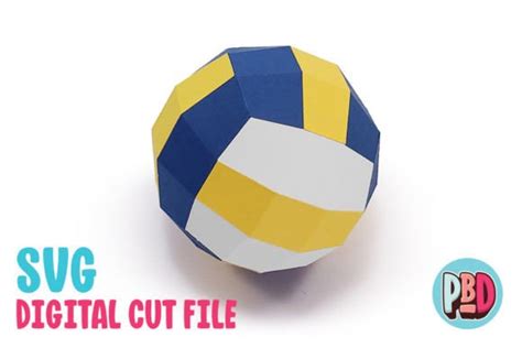 Volleyball 3d Papercraft Graphic By Paperbeatsdynamite · Creative Fabrica