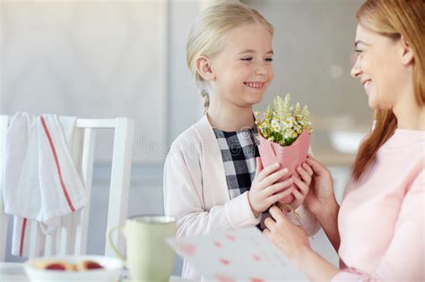 Present For Mom Stock Image Image Of Affectionate Smiling 89450351