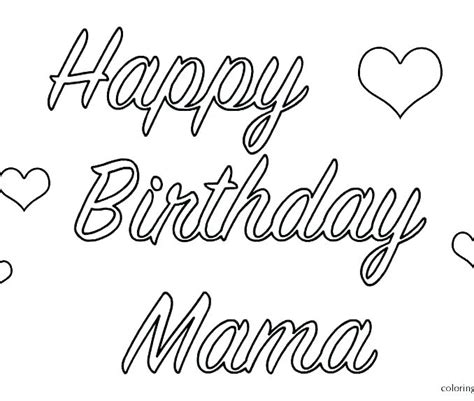 If you wish to make your friend or here's another simple happy birthday mom coloring page. 50 Gorgeous Coloring Birthday Cards | KittyBabyLove.com