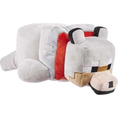 Minecraft Tamed Wolf 12 Plush Stuffed Floppy Collectible Doll Pillow
