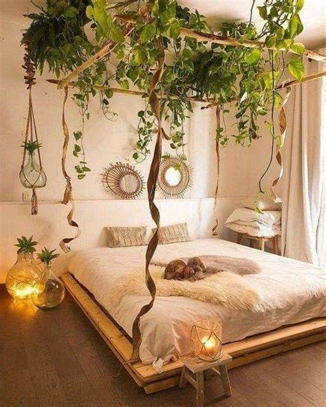 Cheap way of achieving a beautiful canopy bedcontact info: Plant bed canopy in 2020 | Cosy house, Aesthetic bedroom ...