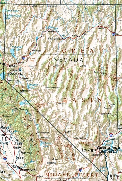 Nevada Reference Map