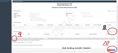 Klik pada rekod wtd yang ingin dituntut pilih teruskan dengan permohonan langkah 4 : Cara Semak Wang Tak Dituntut Online Di Jabatan Akauntan ...