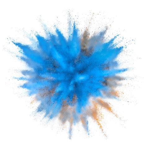Premium Photo Colored Powder Explosion On White Background Abstract