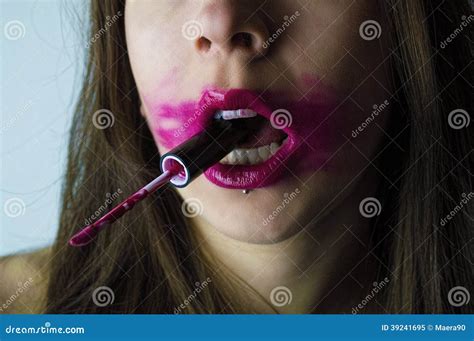 Messed Up Make Up Stock Image Image Of Nose Young Mouth 39241695