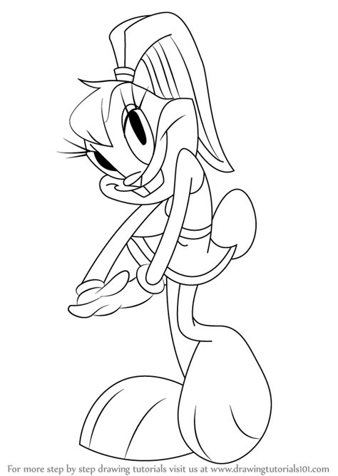 learn how to draw lola bunny from looney tunes looney tunes step by step drawing tutorials