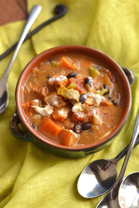 Crockpot Butternut Chicken Chili GF Low Cal Skinny Fitalicious