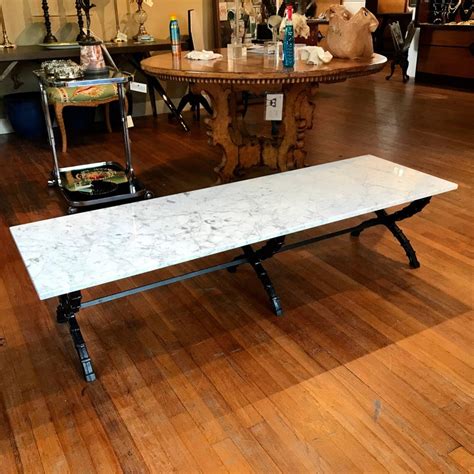 Presley 2 door with drawer coffee table, driftwood grey by stylecraft home collection. Midcentury French Industrial Marble-Top Coffee Table For ...
