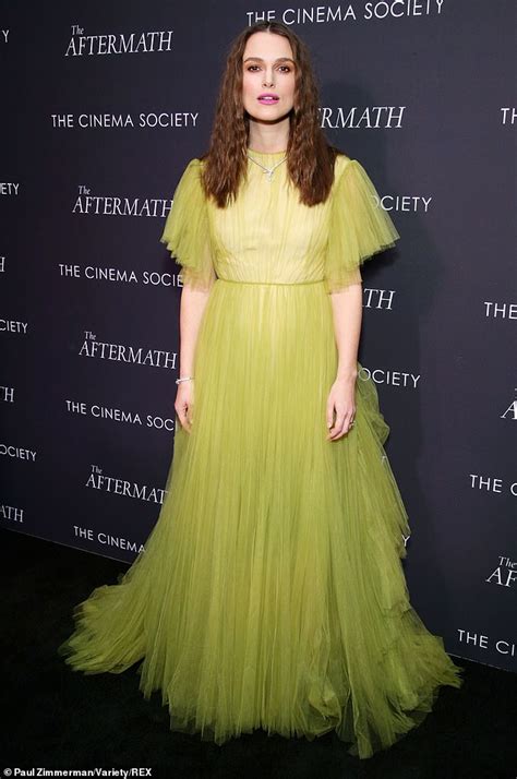 Keira Knightley Stuns In Bright Hued Gown At The Aftermath Screening In