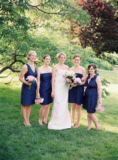 Navy Bridesmaids Dresses Elizabeth Anne Designs The Wedding Blog