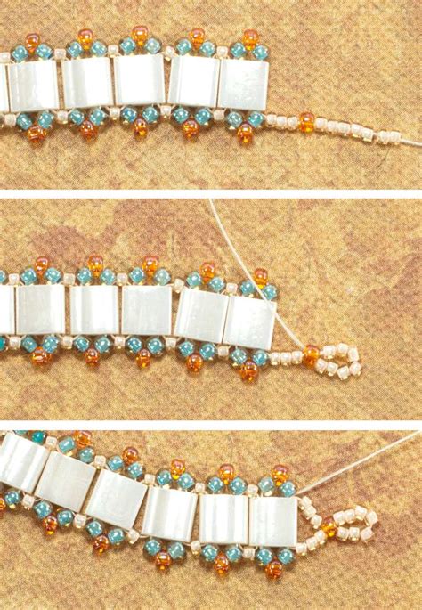 Easy Ladder Stitch Tila Bead Bracelet Pattern